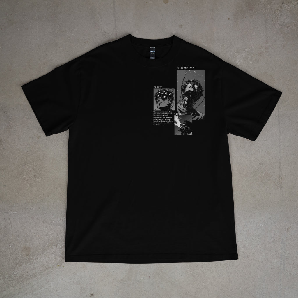 OVERSIZED "3 DEMONS" T-SHIRT - BLACK