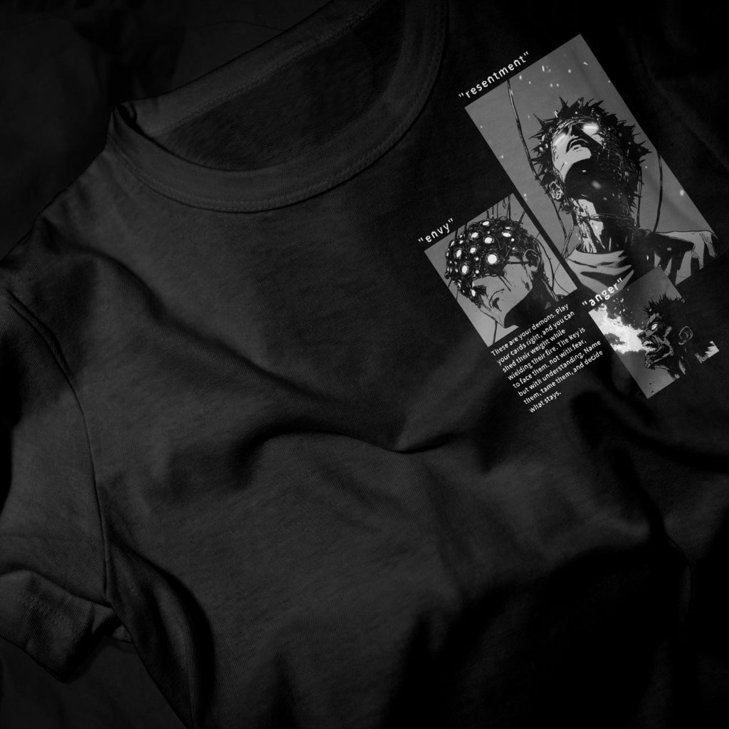 OVERSIZED "3 DEMONS" T-SHIRT - BLACK