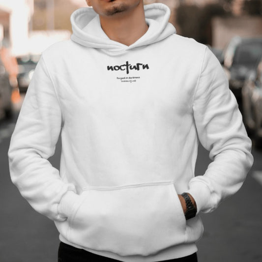 "FORGED IN DARKNESS" HOODIE - WHITE