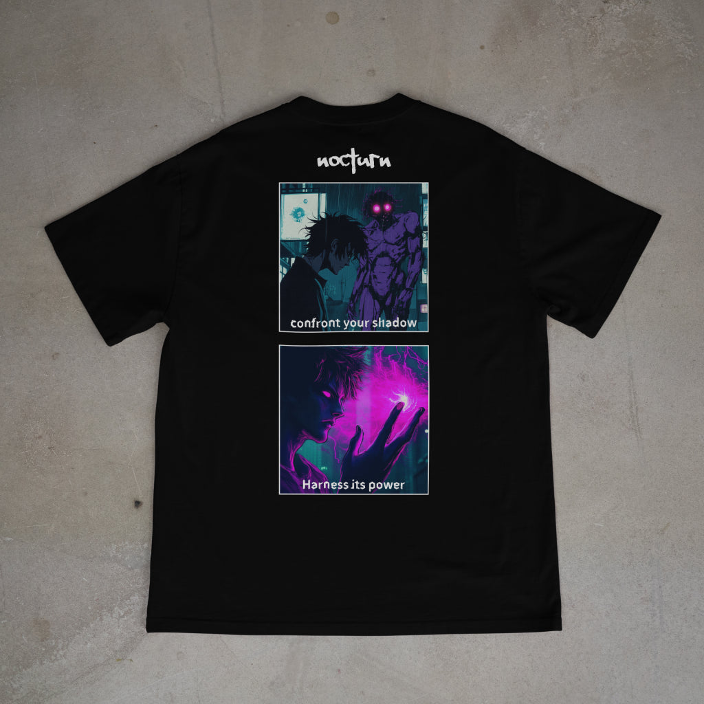 OVERSIZED "SHADOW WORK" T-SHIRT - BLACK