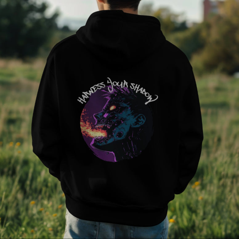"HARNESS YOUR SHADOW" HOODIE - BLACK