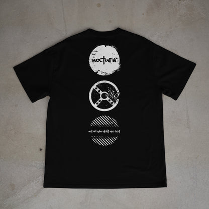 MIDNIGHT DRIFTERS "CIRCLES" T-SHIRT - BLACK