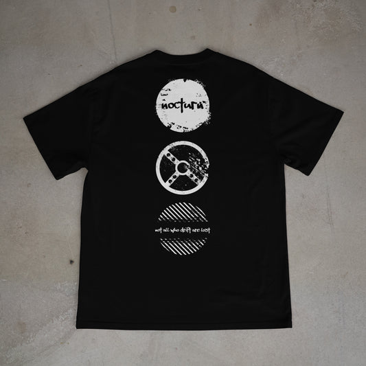 MIDNIGHT DRIFTERS "CIRCLES" T-SHIRT - BLACK